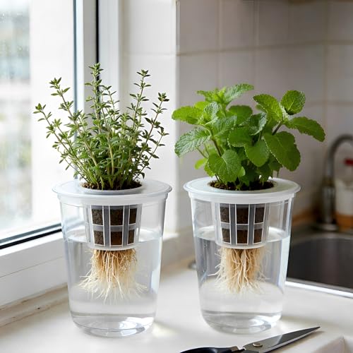 12 Pack 5in1 Seed Starter Cup Kit With Dome,Propagation Cups Self Watering