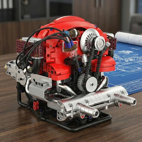 H4 Engine Model Kit, 868 Pieces, Motorized Working Engine