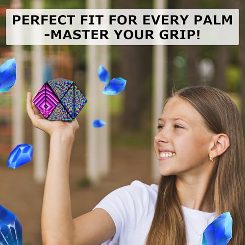 Shashibo DODECA Magnetic Puzzle Cube, Stress Relief Fidget Toy - color: Blue Crystal, size: DODECA