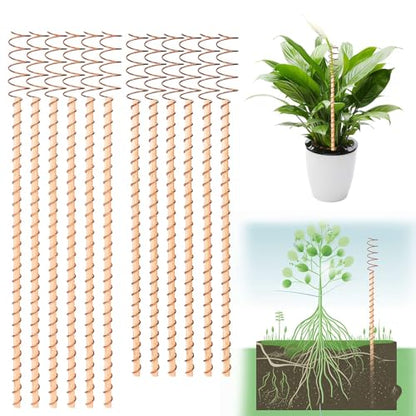 YBB 12 PCS Electroculture Copper Garden Stakes, 11.8'' and 13.8" Copper Wire Plant Antennas for Gardening - color: Garden Stakes