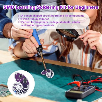SMD Soldering Practice Kit, DIY LED Seashell Electronics Project
