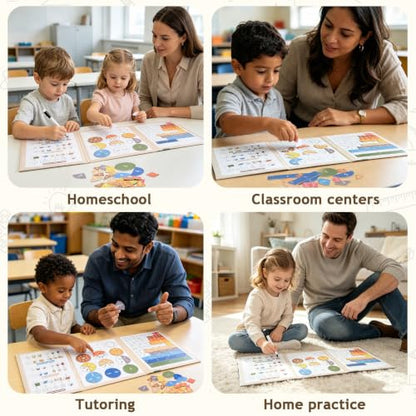 Magnetic Fraction Manipulatives for Kids, Fraction Tiles & Circles with Magnetic Fraction Board, Dry-Erase Activities for Comparing & Learning Fractions, Elementary Classroom Math Teaching Aid - size: 8.8 × 21.9 in