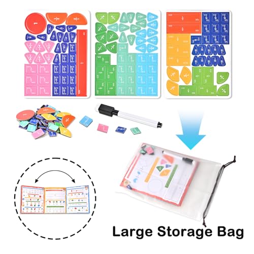 Magnetic Fraction Demonstration Book with Magnetic Fraction Tiles & Circles