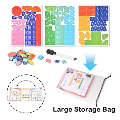 Magnetic Fraction Demonstration Book with Magnetic Fraction Tiles & Circles