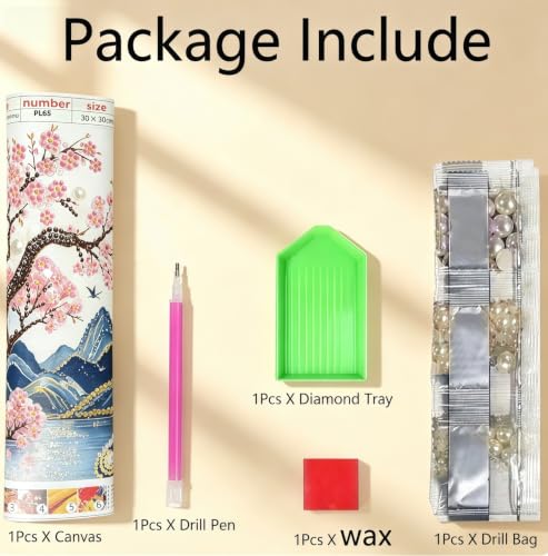 Pearl Diamond Painting Kits for Adults,Flower Diamond Art Pearl Kits - color: PL65-1