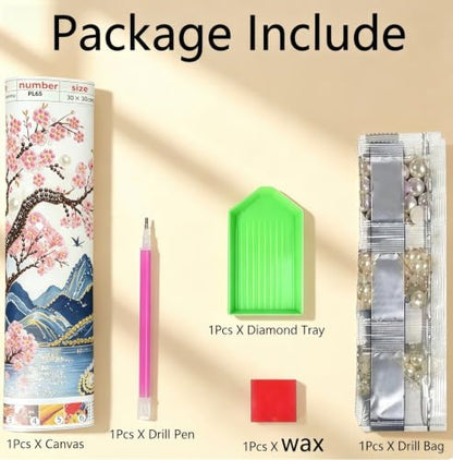Pearl Diamond Painting Kits for Adults,Flower Diamond Art Pearl Kits - color: PL65-1