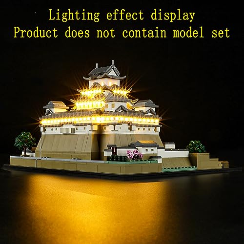 GEAMENT LED Light Kit Compatible with LEGO Himeji Castle - Lighting Set for Architecture 21060 (Model Set Not Included) - style: For 21060