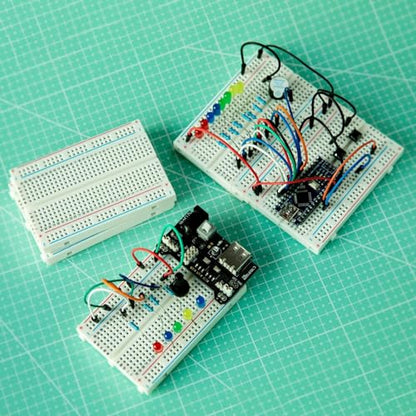 ELEGOO 400 Point Solderless Breadboard Kit, Small Prototyping Boards 6PCS - size: 6 PCS 400 Point