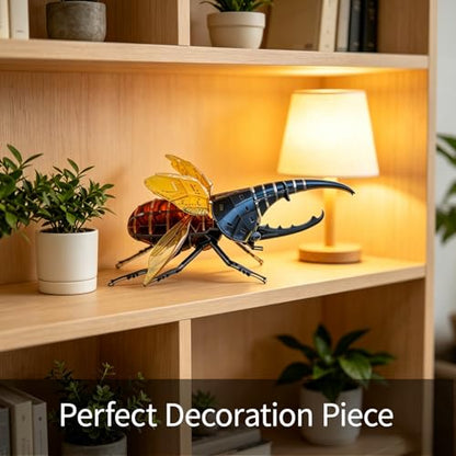 3D Acrylic Insect Puzzle DIY Bug Model Kit Animal STEM Gift - color: Hercules Beetle