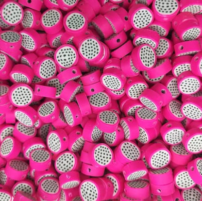 100pcs Dragon Fruit Polymer Clay Spacer Beads for Women Jewelry Making DIY Bracelet Necklace Hair Clip(Dragon Fruit) - color: Dragon Fruit