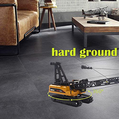 1/50 Heavy Duty Construction Metal Crawler Crane, Truck Crane Vehicle Toys for Kids, Outdoor Sandbox Car Toys, Birthday Gift Toddler Boy Kid