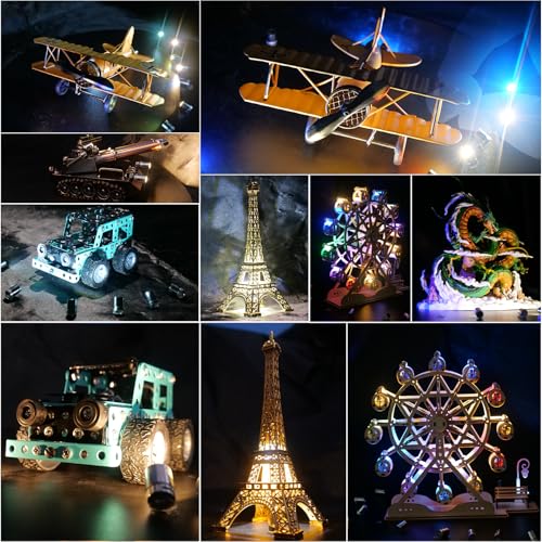 10PCS Warm White Mini LED Lights for DIY Craft, Model Displays, Miniatures - color: Warm White