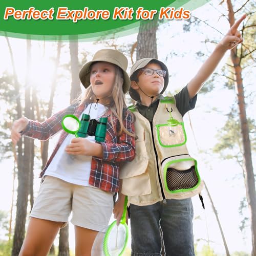 YOPINSAND Kids Explorer Kit & Bug Catcher Kit, Kids Outdoor Exploration Set - color: Green