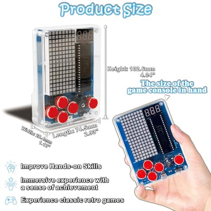 Soldering Practice Kit - DIY Game Device Electronics Project with 4 Classic-Style Games - Beginner STEM Learning Kit for Teens丨Adults