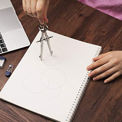Mr. Pen- Professional Compass for Geometry, Extra Lead - color: Silver