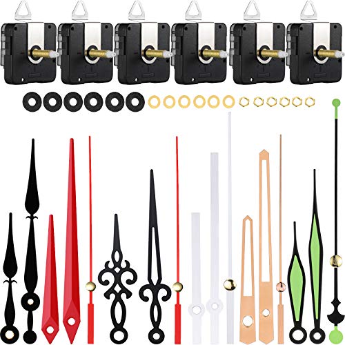 Mudder 6 Pack Silent Clock Movement Mechanism, 28 Mm/ 1.10 Inches - size: 28 mm