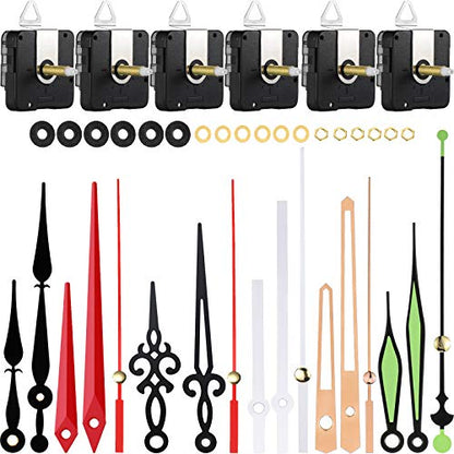 Mudder 6 Pack Silent Clock Movement Mechanism, 28 Mm/ 1.10 Inches - size: 28 mm