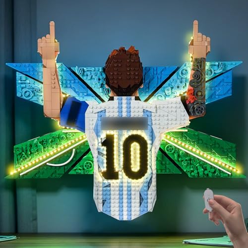 LED Lighting Compatible with LEGO 43018 Lionel Messi Celebration - JUST Lights,RC Light Kit Compatible with LEGO 43018,NOT Included The Model