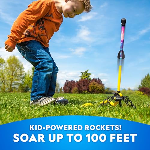 National Geographic LED Air Rocket Launcher Toy for Kids Ages 8-12 - style: Light-Up Air Rockets