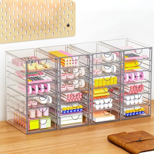 Acrylic Makeup Organizer with 19 Drawers,Storage Drawer Organizer - size: 19 Drawers