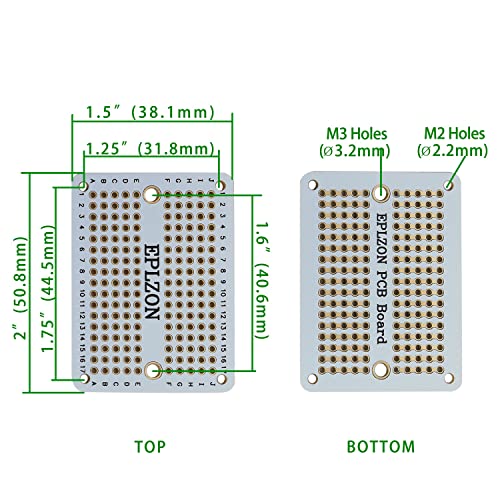 Solderable Breadboard PCB Board Gold-Plated Solder Breadboard for DIY Electronics Projects Apply to Arduino Soldering Projects 3.5"x2.05" (5 Pack + 2 Mini Board, White) - color: White