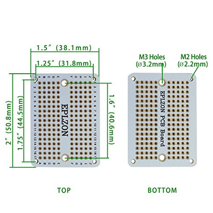 Solderable Breadboard PCB Board Gold-Plated Solder Breadboard for DIY Electronics Projects Apply to Arduino Soldering Projects 3.5"x2.05" (5 Pack + 2 Mini Board, White) - color: White