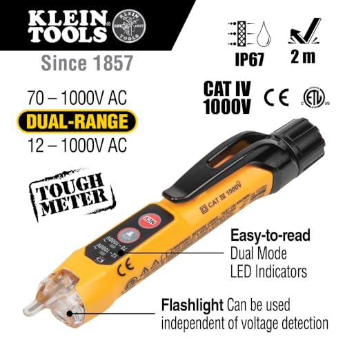 Klein Tools 80041 Outlet Repair Tool Kit with GFCI Receptacle Tester, Non Contact Voltage Tester and Wire Stripper, 3-Piece - size: Outlet Repair Kit