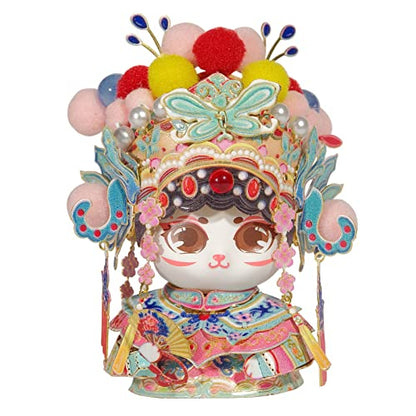 MU 3D Metal Puzzles The Chinese Opera Diva Kitty Cat Figures Model Assembling, Metal Models Kits Miniature Building for Adult, Hobby Birthday New Year Gifts Collectibles Home Decor - style: The Chinese Opera Diva