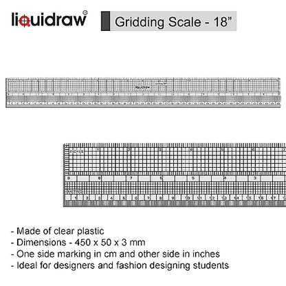 Liquidraw Pattern Maker and Grading Ruler Set, Clear Acrylic Sewing Tools - style: Pattern Maker & Grading Ruler Set