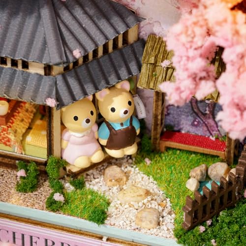 MAGQOO Miniature Dollhouse Kit Box Theater Kit Miniature Room Kit 3D DIY Wooden Doll House Kit with Furniture 1:100 Scale Pack of 3(Q007/0008/009) - color: Q-007/008/009
