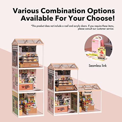 Super Creator-Mini Blocks Model Building Set for Adults, Miniature Plastic House Kit Super Store-Building Blocks Toys for Adult, DIY Crafts/Hobbies for Adult (Double Joy Bubble Tea) - style: Double Joy Bubble Tea