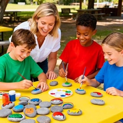 Simetufy 100Pcs 2-4 Inch River Rocks for Painting, Large Flat Smooth Stones - size: 2-4in-100pcs