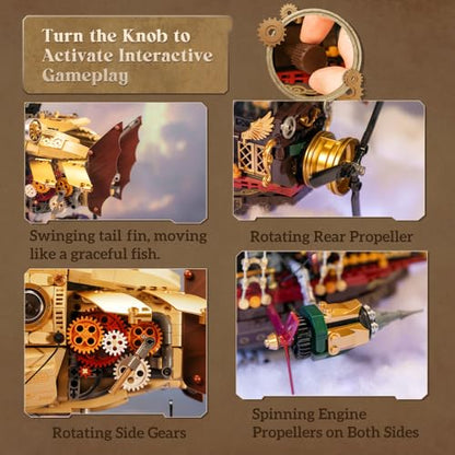 PANTASY Steampunk Airship Building Set for Adults - size: Steampunk Airship