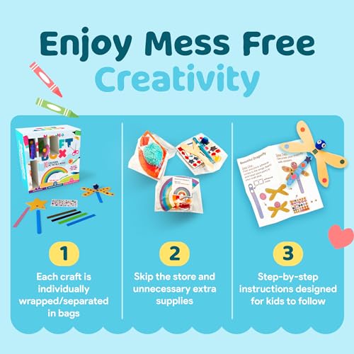 Mumaloo Arts and Crafts Kit for Kids – 10 Projects Ages 4–8 - color: Original