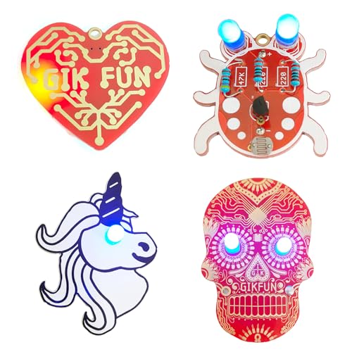 Gikfun DIY 6 Bits LED Digital Clock and PCB Brooch Soldering Practice Kits for Arduino STEM Learning Projects