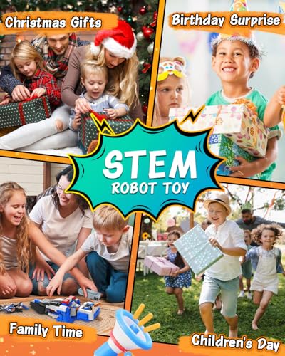 Stem Robot Toys Building Kits, App & Remote Control Robotics for Boys 8-12