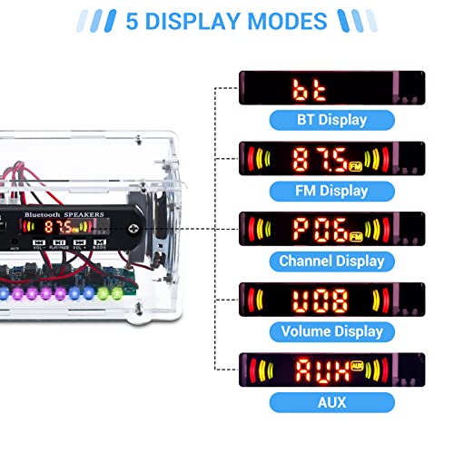 MiOYOOW DIY Bluetooth Speaker Kit with FM Radio for School and Home Use