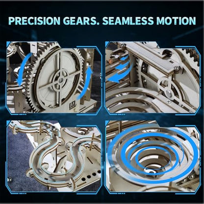 OZJAY 3D Puzzles for Adults, Dual-Track Marble Run Model Building Kit