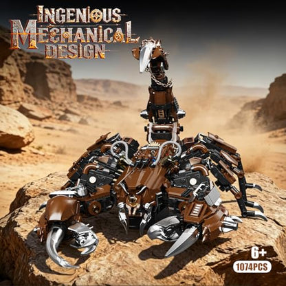 Mechanical Scorpion Building Set, 1074PCS Animal Construction Toy, Biomimetic Mechanical Toys with Movable Claws, Christmas Birthday Gifts for Boys Ages 8-12 & Teens Adults - size: SCORPION
