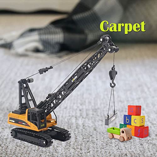 1/50 Heavy Duty Construction Metal Crawler Crane, Truck Crane Vehicle Toys for Kids, Outdoor Sandbox Car Toys, Birthday Gift Toddler Boy Kid