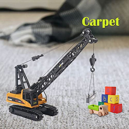 1/50 Heavy Duty Construction Metal Crawler Crane, Truck Crane Vehicle Toys for Kids, Outdoor Sandbox Car Toys, Birthday Gift Toddler Boy Kid