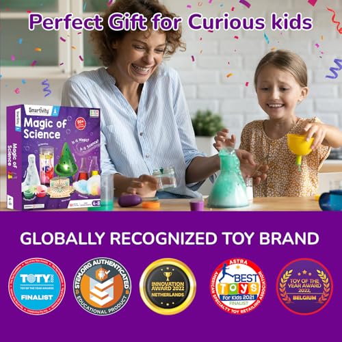 Smartivity Magic Science Kit for Kids Ages 4, 5, 6, 7, 8 Years | 50+ Amazing Science Experiments I Birthday Gifts for Boys & Girls | I Educational Toy for Kids Age 4-8 Years Old - style: Magic of Science