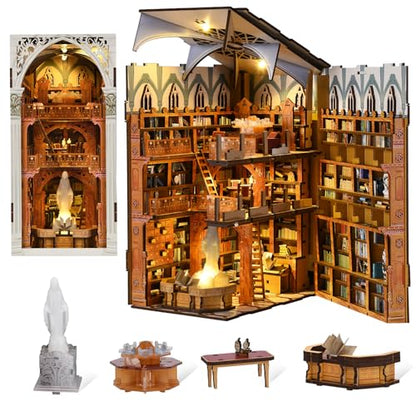 CCCDF Public Library Book Nook Kit, DIY Miniature House Kit for Adults - color: Public Library