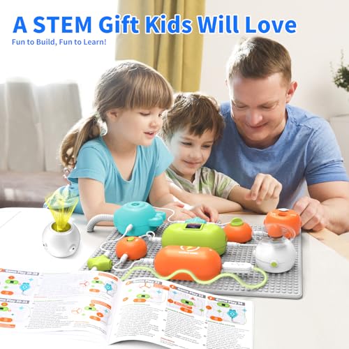 STEM Toys Electronic Circuits Kit + Programming Science Kit for Kids Ages 4-12 | 300+ Experiments & 36 Models | Learn Coding, Solar Power, Sensors | Gift for Boys & Girls