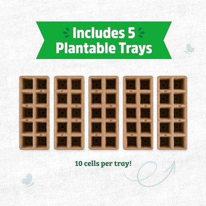 Back to the Roots Grow Kit Refill Pack - size: 3 inches x 4.125 inches x 10 inches, style: Seed Starting Trays 5x10ct