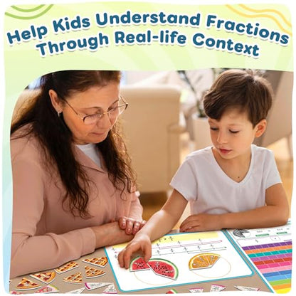 Magnetic Fraction Tiles & Circles, Bars, Math Manipulatives
