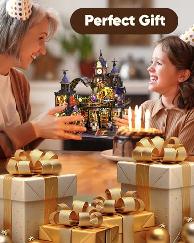 DIY Miniature House Kit Dollhouse Kit for Adults to Build Mini Magic House - color: Rail-track Secluded City