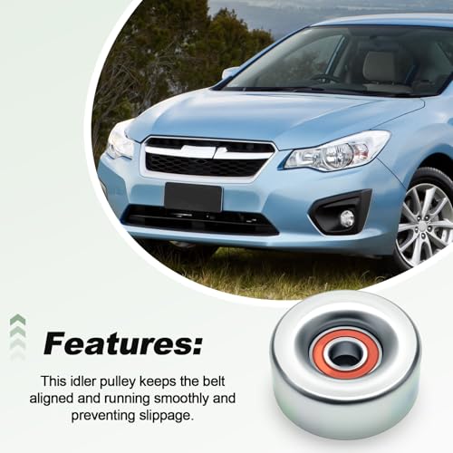 Drive Belt Idler Pulley Kit Compatible with 2012-2016 Subaru Impreza 2011-2018 Forester 2013-2016 Crosstrek 2013-2023 BRZ 2015-2021 WRX H4 2.0L 2.5L Replace 36732 80SPF0345 23770AA070