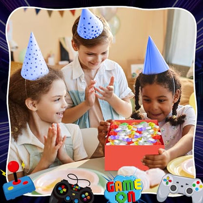 CHUNNIN 36 Pcs Video Game LED Finger Lights Glow in Dark Gamer Party Favors - style: Video Game