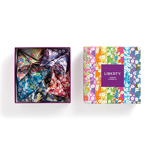 Galison Liberty Classic Floral – Origami Flower Kit Featuring Classic Japanese Design Inspired Mitsi Prints with 75 Sheets and Instructions for Kusudama Flower Ball
